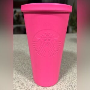 Rare HTF Starbucks 2014 Barbie Hot Pink Tumbler